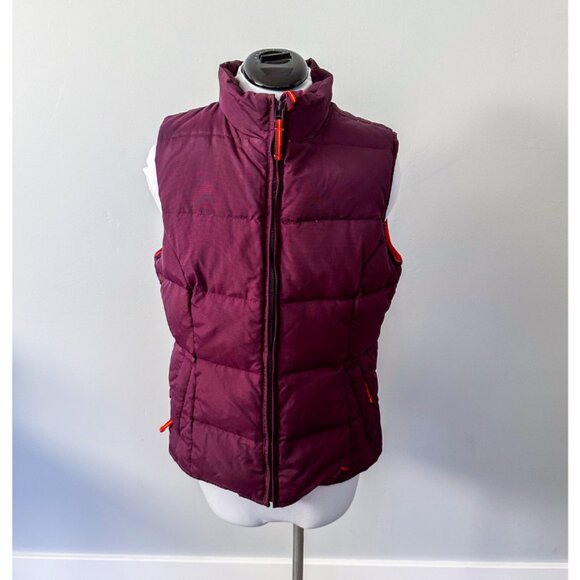 Tsunami Quilted Down Plum Front Zipper Puffer Vest - Picture 1 of 13